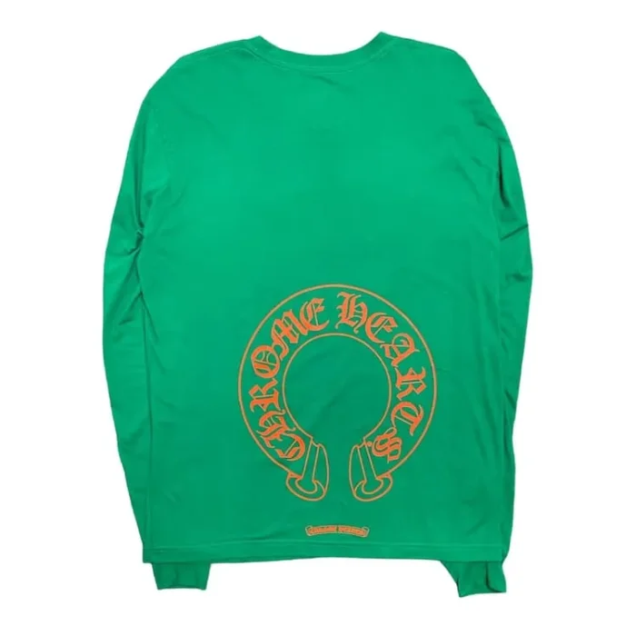 Chrome Hearts Horse Shoe Pocket Logo Long Sleeve Green