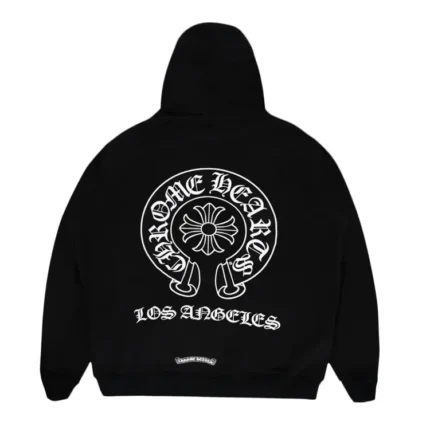 Chrome Hearts Horseshoe Los Angeles Zip Up Hoodie Black