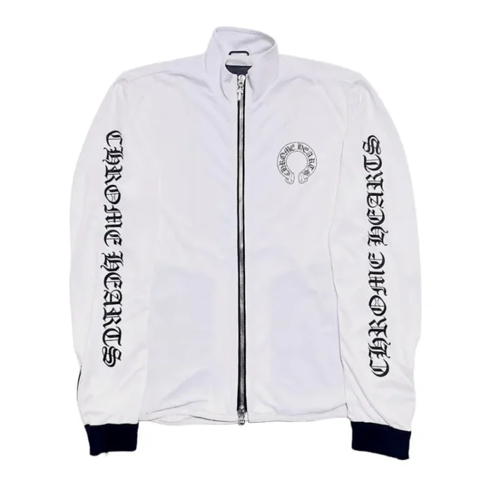 Chrome Hearts Jersey Track Jacket White Black