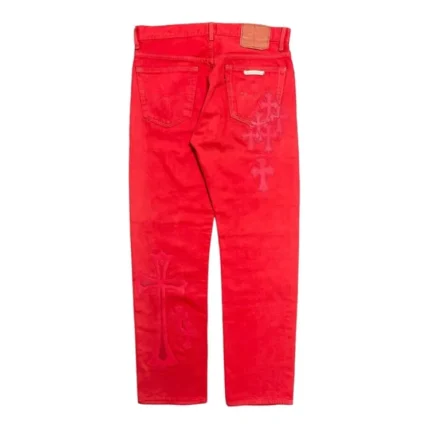 Chrome Hearts Levi's Cross Patch Jeans Red