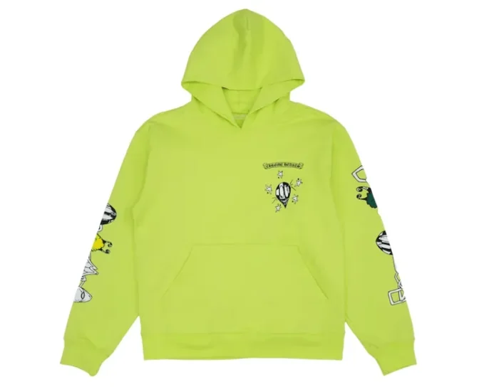 Chrome Hearts Matty Boy Link Hoodie Lime Green