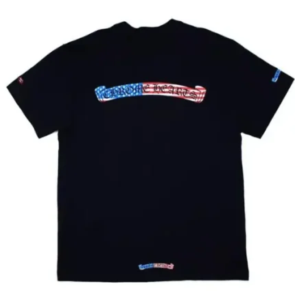 Chrome Hearts Matty Boy Scroll American Flag Tee Black