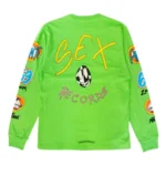 Chrome Hearts Sex Records Long Sleeve Tee Shirt Green