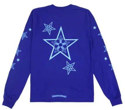 Chrome Hearts Stars CH Pocket Logo Long Sleeve Blue