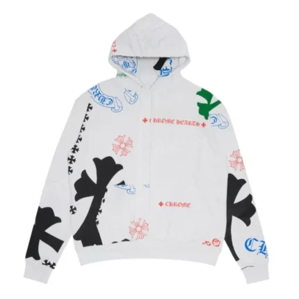 Chrome Hearts Stencil Logo Hoodie White