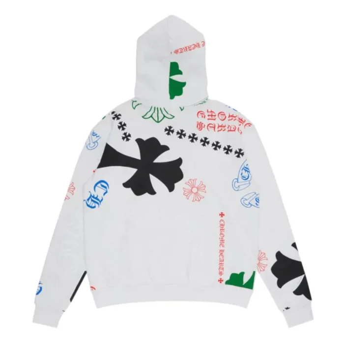 Chrome Hearts Stencil Logo Hoodie White