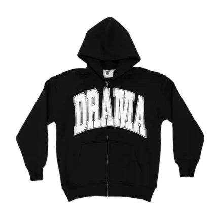 Drama Call Black Heavy Zip Up Hoodie