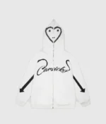 Carsicko Love Spread Full Zip Hoodie White